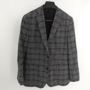 J. Lindeberg 2-Button Digi‎ Check Hopper Soft Cotton Sport Coat Gray Men's 40R